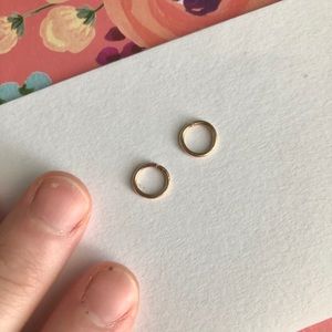 Solid 14k Gold Twist Open 6mm Hoops